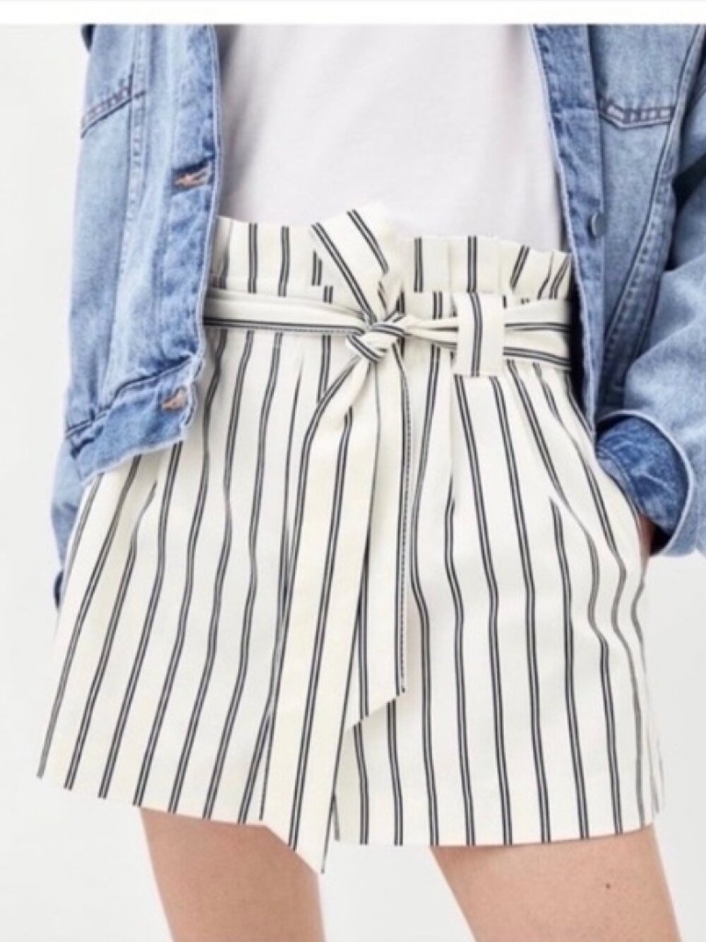 Zara TRF Collection Striped Shorts XS
